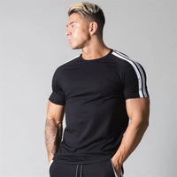 Miko Sommer Fitness T-Shirt | Lässiges, bequemes Herren-T-Shirt für das Fitnessstudio – Schwarz