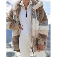 Dorana - Flauschige Jacke – Taupe