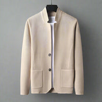 Nandor – Strickjacke Mit Fronttasche – Khaki