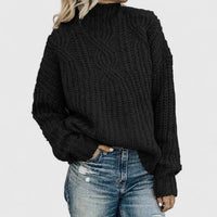 Ruchaya - Stylischer Freizeit Pullover – Schwarz