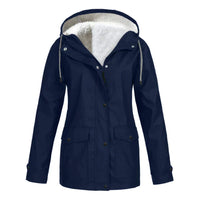 Damen Elegante Regenjacke | Warme – Blau