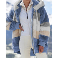 Dorana - Flauschige Jacke – Blau