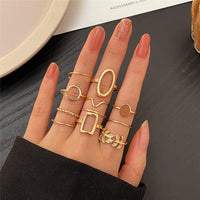 Pack 11 Ringe aus Silber – Gold