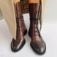 Silke | Damen Lässig Orthopädische Lederstiefel – Braun