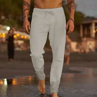 Schmale Herren Freizeithose Slim Fit – Hellgrau