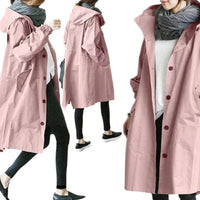 Damen Wasserdichte Funktions-Windjacke mit Kapuze – Altrosa