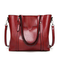 Klara | Luxuriöse Lederhandtasche – Burgunderrot