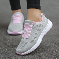 Ergonomische Freizeitschuhe für Damen – Grau-Rosa