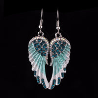 Kristall-Engel-Ohrringe – Blau