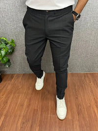Herren Business Casual Slim-Fit Anzughose – Anthrazit