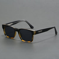 Maximilian | Elegante Polarisierte Sonnenbrille für Männer – Schwarzes Leopardenmuster