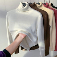 Meg - Bequemer warmer Rollkragenpullover für den Winter – Weiß