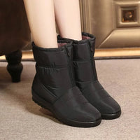 Sibirien™ Stiefel mit Plüschfutter, rutschfester Sohle und Wasserdichtigkeit / Schutz, Komfort und Stil für die kältesten Tage! – Schwarz