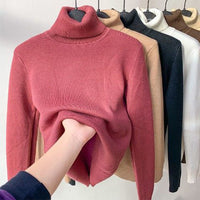 Meg - Bequemer warmer Rollkragenpullover für den Winter – Rosa