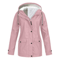 Damen Elegante Regenjacke | Warme – Rosa