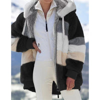 Dorana - Flauschige Jacke – Schwarz
