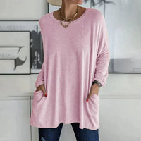 Katrin | Tunika mit Vordertaschen Bluse – Rosa