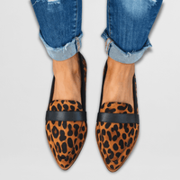 Helen | Orthopädische Slipper aus weichem Wildleder – Leo-Muster
