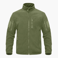 Herren Fleecejacke mit durchgehendem Reißverschluss – Grün