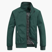 Herren Jacke mit Kragen und Reißverschluss – Grün