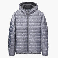 Herren Jacke mit Reißverschluss und Kapuze – Grau