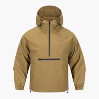 Herren Kapuzenjacke mit Brusttasche – Braun