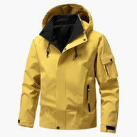 Herren Kapuzenjacke mit Mehreren Taschen – Gelb