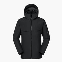 Herren Kapuzenjacke mit Reißverschluss – Schwarz