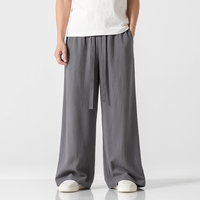 Robert | Leinen Baggy Jeans für Herren – Grau