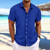 Herren Elegantes Jacquardhemd | Vielseitig und Stilvoll – Königsblau