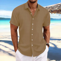 Herren Elegantes Jacquardhemd | Vielseitig und Stilvoll – Hellbraun