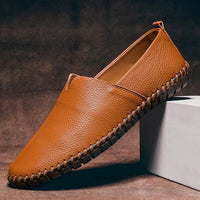 Herren Schuhe Slip-On Loafers mit Orthopädischem Arch Support für Alltag und Frühling – Karamell