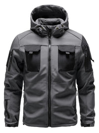 Tobias | Wasserabweisende Softshell Jacke mit Kapuze – Grau