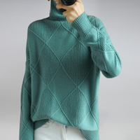 Damen-Rollkragenpullover – Warme Pullover für Damen in verschiedenen Farben – Türkis