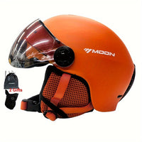 Hochwertiger Skihelm mit abnehmbaren Teilen – sicher und komfortabel für Outdoor-Aktivitäten – Orange