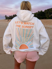 Damen Hoodie Sommer – Leichter Kapuzenpulli in Übergröße für heiße Tage – Weiß