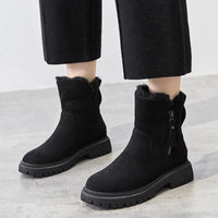Damen Orthopädische Winter-Schneestiefel mit Warmfutter – Schwarz
