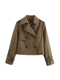 Damen Wasserdichter Trenchcoat | Mit Gürtel Manschetten und Reverskragen – Braun