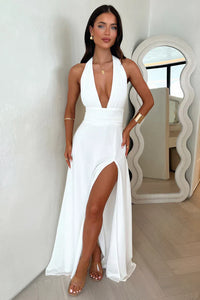 Carina | Damen Maxikleid – Weiß