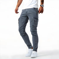Samuel™ | Stretch Denim Cargo-Hose – Grau