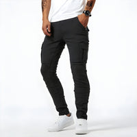 Samuel™ | Stretch Denim Cargo-Hose – Schwarz