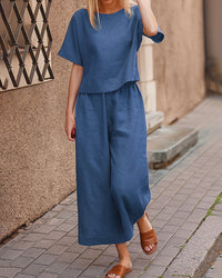 Andréa - Zweiteiliges Lounge-Set – Blau
