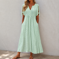 Siena - Luftiges Boho-Sommerkleid – Grün