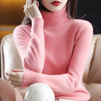 Letizia - Stilvoller Rollkragenpullover – Pink