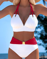Camille - Schicker Bikini mit hoher Taille – Weiß