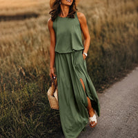Edna - Lässiges Boho-Maxikleid aus Modal – Grün