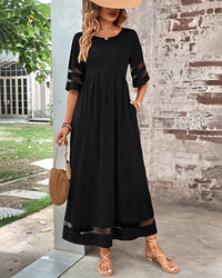 Evie - Elegantes Freizeitkleid – Schwarz