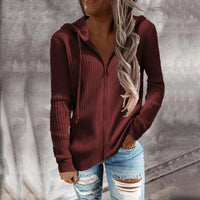 Isabel | Stylischer Zip Hoodie für lässige Outfits – Bordeaux
