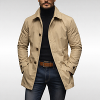 Eelis – Bequemer, Wetterfester Mantel – Khaki