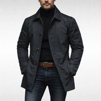 Eelis – Bequemer, Wetterfester Mantel – Schwarz